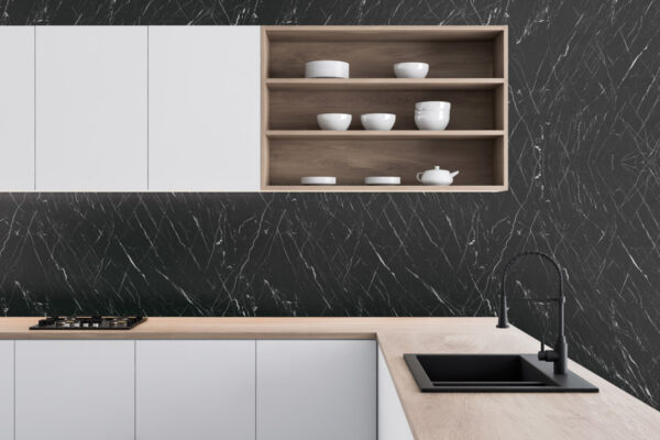Mat ash white marble