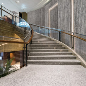 Grey and black granite