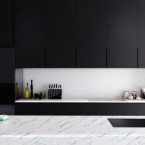 Gloss white marble