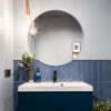 Royal blue velvet grain