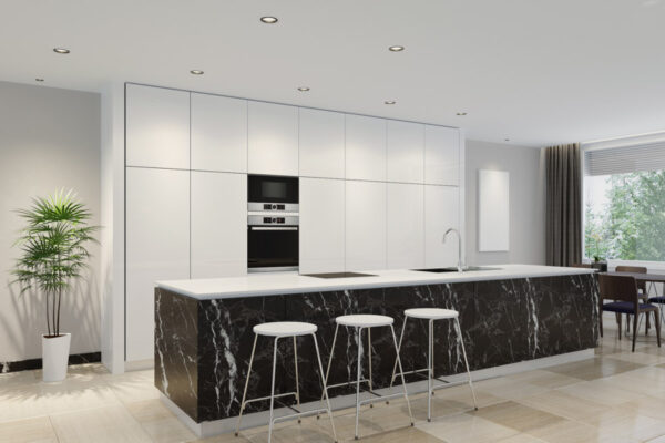 Ash black marble