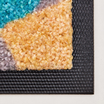 Tissu tapis avec rebord caoutchouc anti-trébuchement